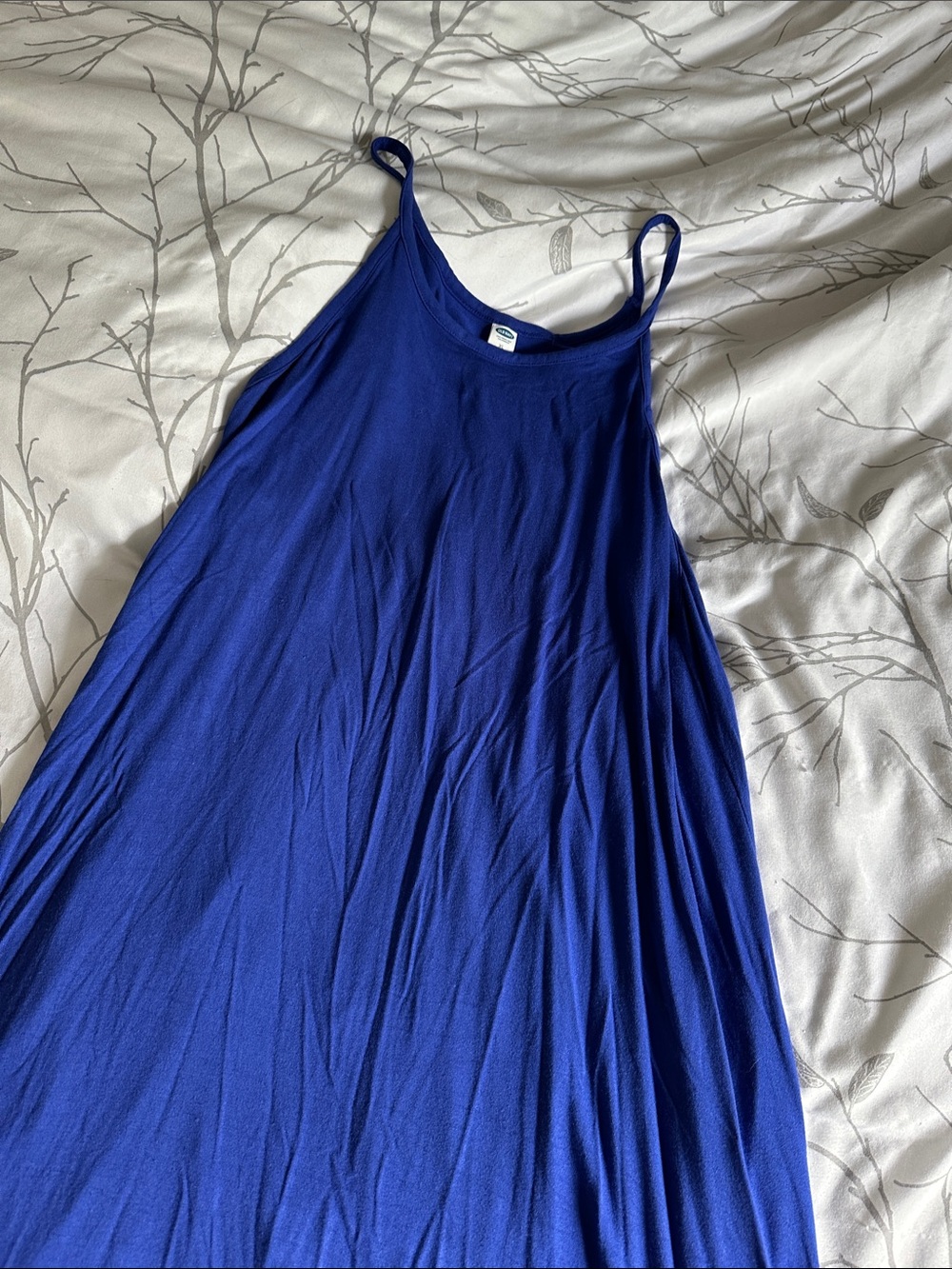 Old Navy Royal Blue Spaghetti Strap Midi Dress